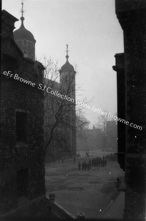 PARADE GROUND FROM MARTIN TOWER (BET OFF'S QUARTERS & BARRACKS SHOWING WHITE TOWER ON L.& BEAUCHAMP TOWER WITH EXECUTION SPOT IN BACKGROUND